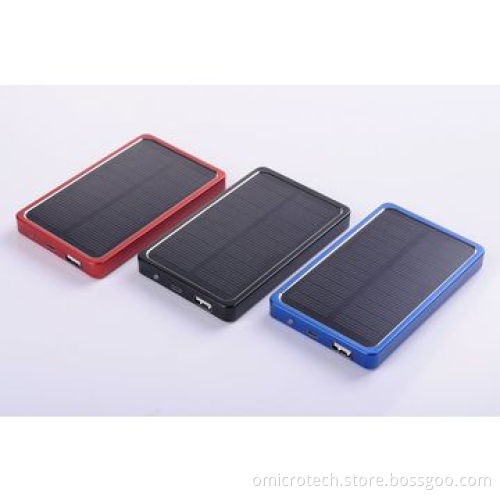 Portable External Solar Power Bank with Super-thin Case